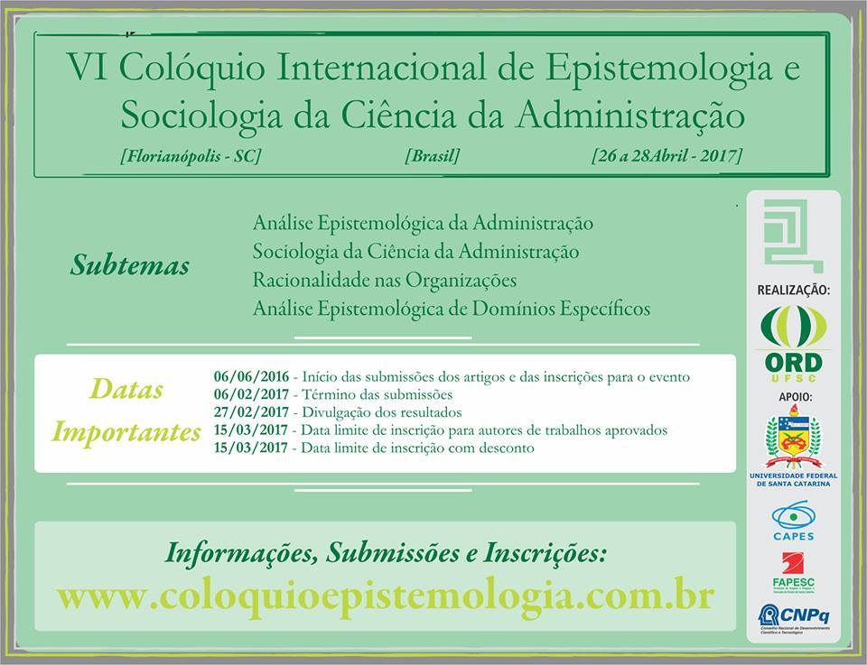 VI Colóquio Internacional de Epsitemologia